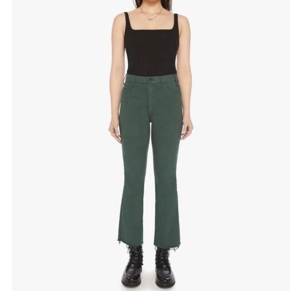 MOTHER Women's Green Flare Jeans